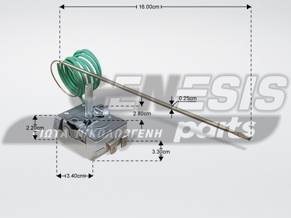 ΘΕΡΜΟΣΤΑΤHΣ ΚΟΥΖΙΝΑΣ VESTEL 2 ΕΠΑΦΩΝ 285°C 32010955 image